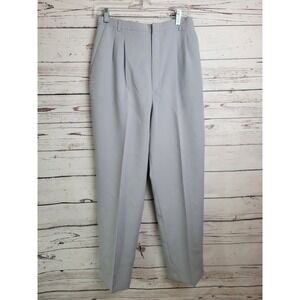 Vtg Haggar Reflections Dress Pants Womens 14 Gray Pleated High Rise Trousers USA